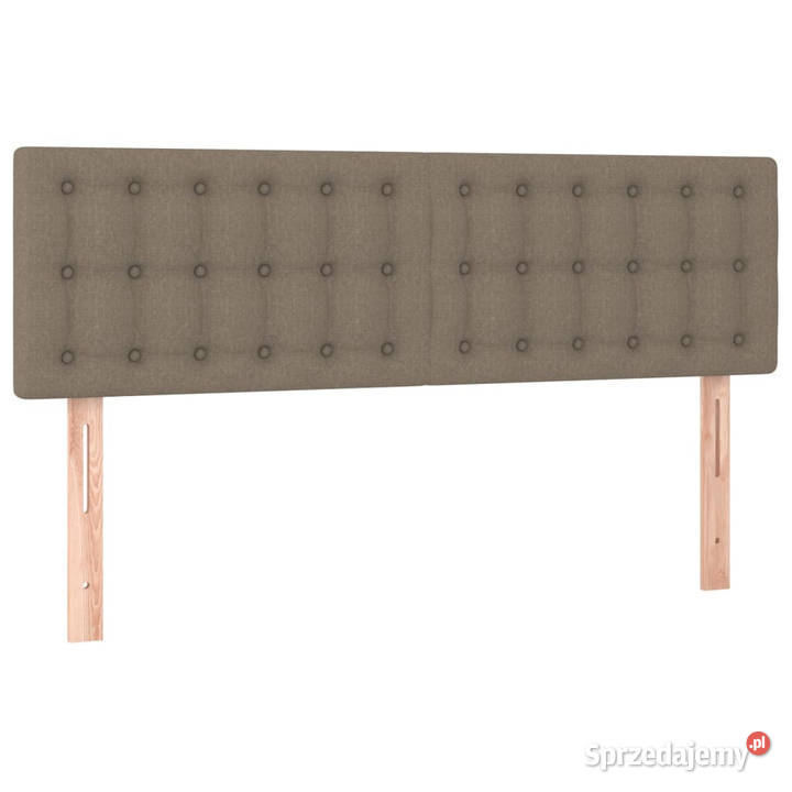 Zagłówek do łóżka z LED taupe 144x5x7888 tkanina mazowieckie
