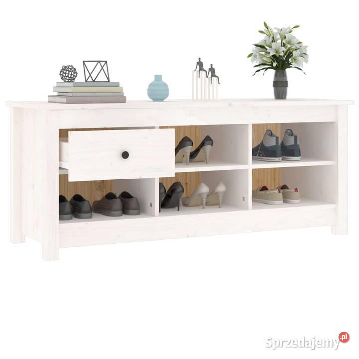 Szafka na buty biała 110x38x455 lite drewno Warszawa