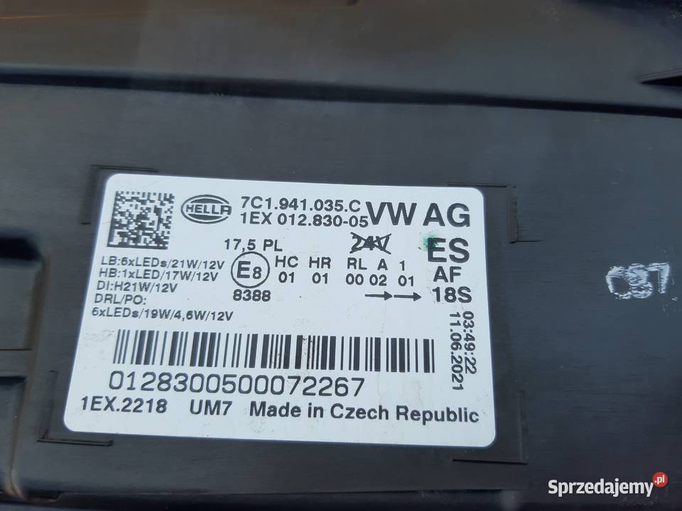 VW CRAFTER II MAN TGE REFLEKTOR LEWY LAMPA FULL Trzciel sprzedam