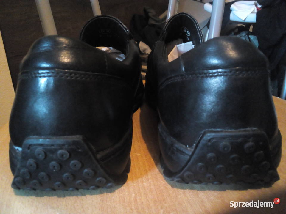 Buty męskie skórzane mokasyny wsuwane firmy Męskie Zebrzydowa