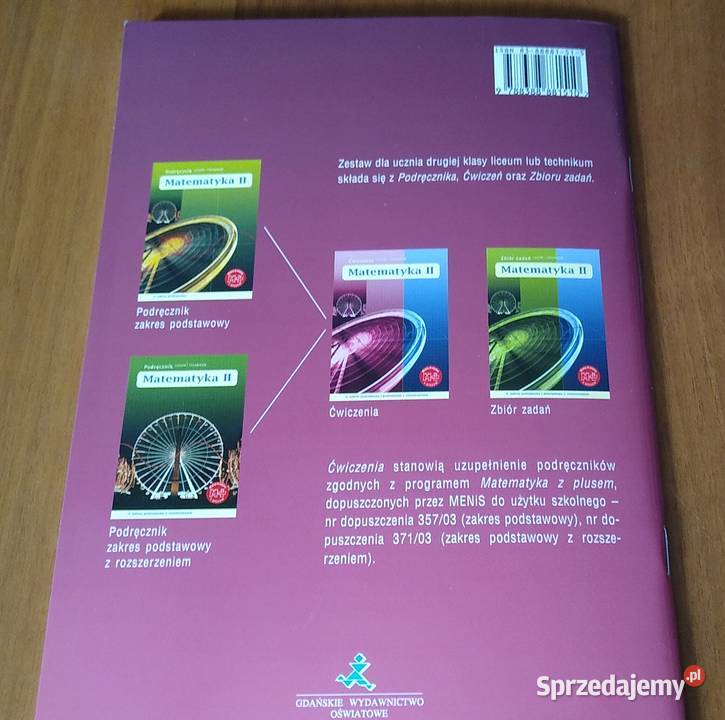 Matematyka II 2 z plusem ćwiczenia liceum Książki i Podręczniki pomorskie sprzedam