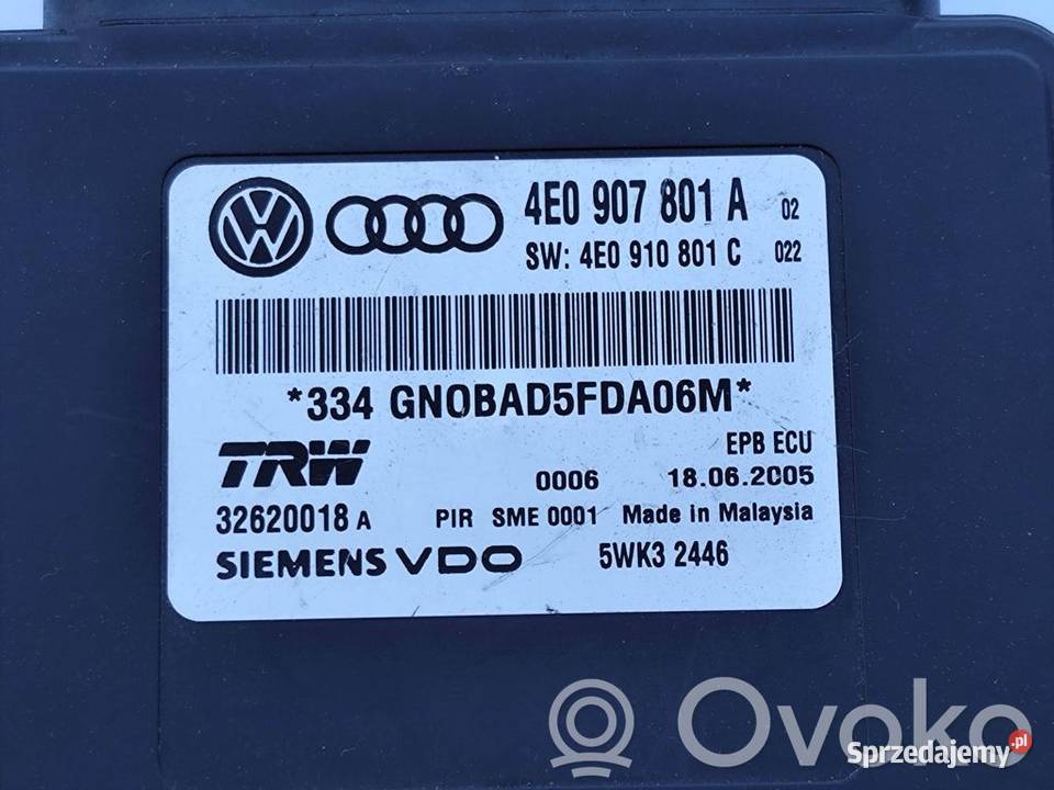 AUDI A8 S8 D3 4E MODUŁ STEROWNIK HAMULCA sprzedam