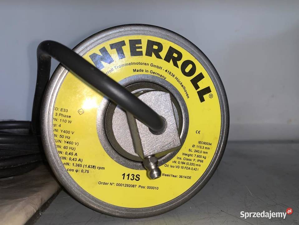 Interroll 113S Drum Motor 110W 1133 mm x 240 mm