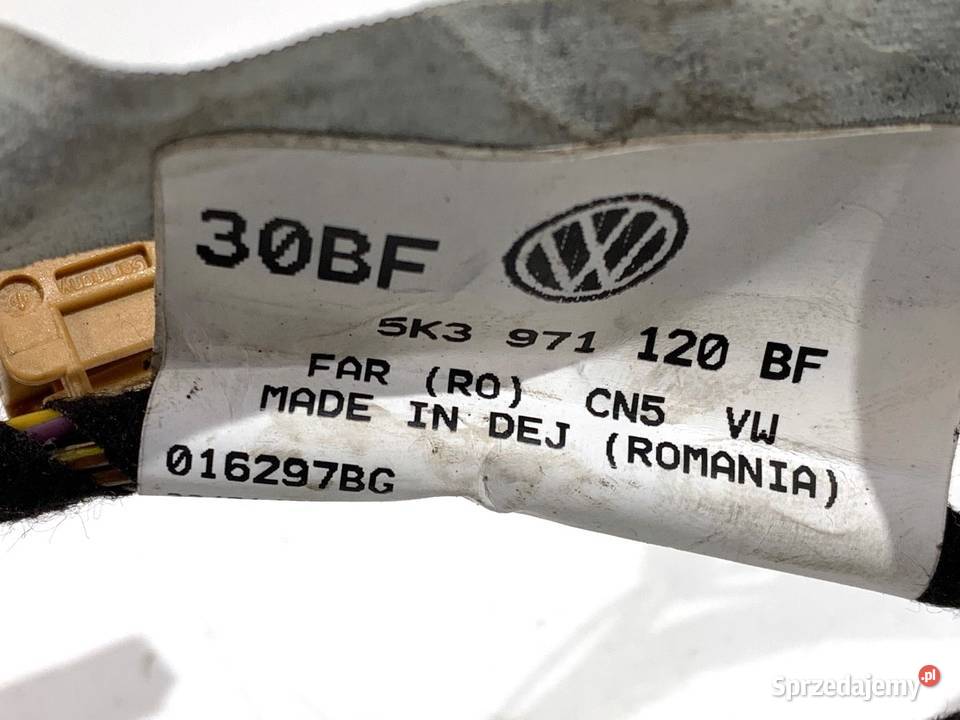 WIĄZKA DRZWI PRZÓD LEWY VW GOLF VI 5K3971120BF osobowe podkarpackie