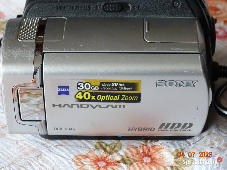 Kamera Sony Handycam DCRSR45 Hybrid HDD 40x zoom Biała Podlaska sprzedam