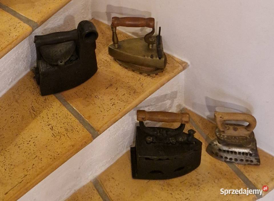 Żelazka przedwojenne 4 połowa zestawu 8 na Antyki Lublin