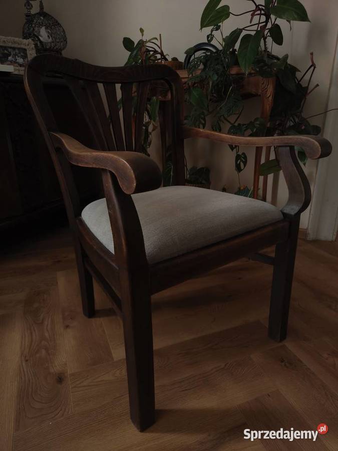 Stare krzesło fotel z podłokietnikami antyk Bytom sprzedam