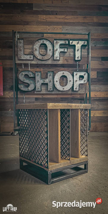 Stojak loftowy na winyle JACKSON stojak na płyty