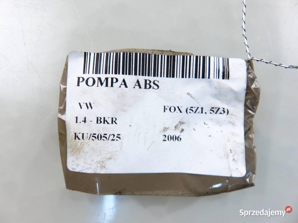 POMPA ABS VW FOX 5Z1 5Z3 5Z0907379B 0265950427 Układ ABS i ESP