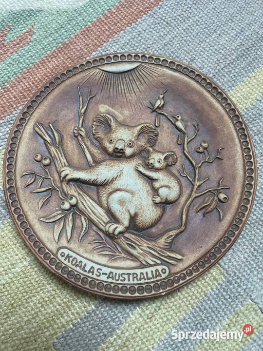 Vintage plakieta ceramiczna z Australii koale Mostówka