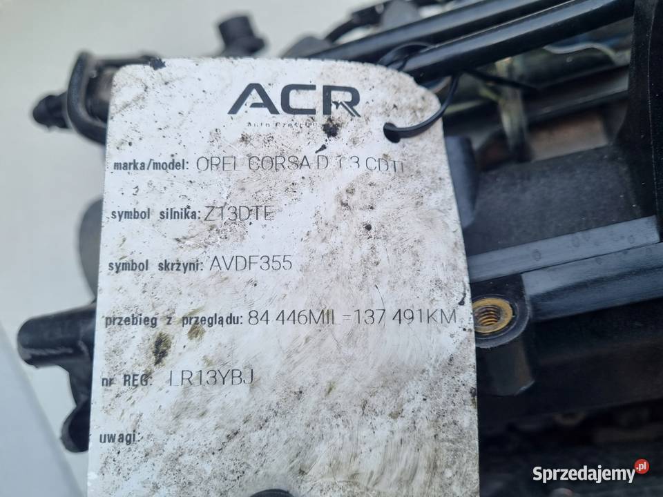 SILNIK KOMPLET Opel Astra IV J 13 CDTI 95 osobowe Silniki kompletne lubelskie Janów