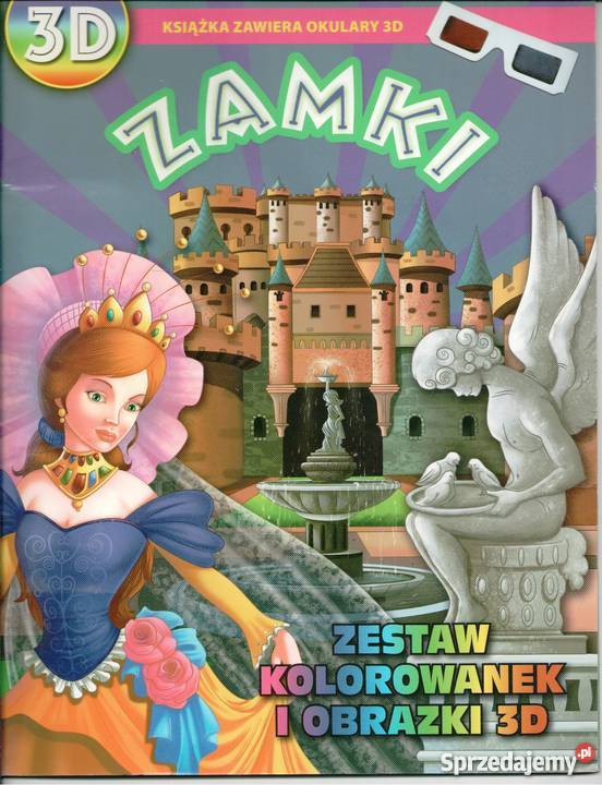 Zamki Zestaw kolorowanek i obrazki 3D dla przedszkolaków (3-5 lat)  Warszawa sprzedam