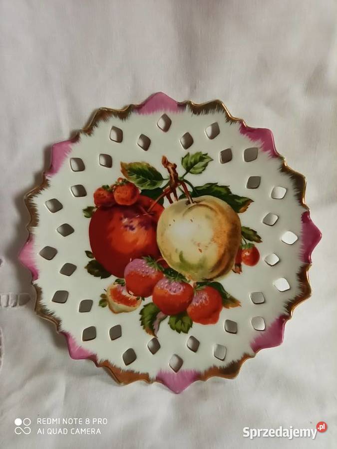 Talerzyk z owocami Ażury reliefy można powiesić Gdańsk
