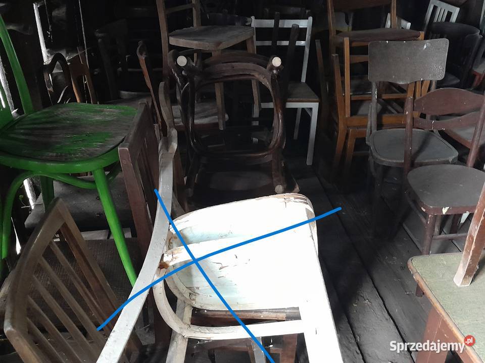 Wyprzedaż stare krzesła krzesło zabytek retro Meble Dąbrowa Górnicza