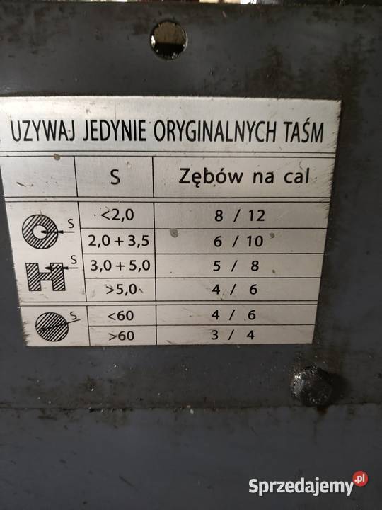 Przecinarka Piła Taśmowa Do Metalu MAKTEK BS łódzkie
