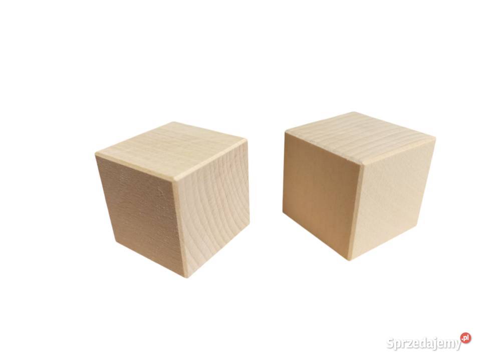 Klocek drewniany bukowy 3x3x3 Naturalne drewno Skawica