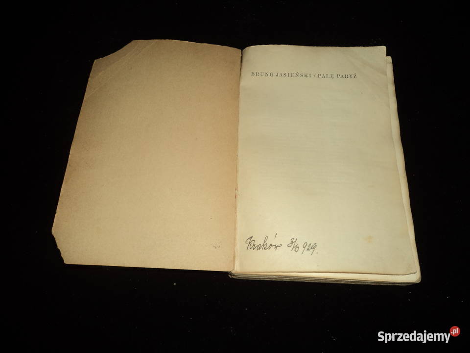 Palę Paryż Brunon Jasieński 1929r wydaniee Antykwariat małopolskie Nowy Sącz