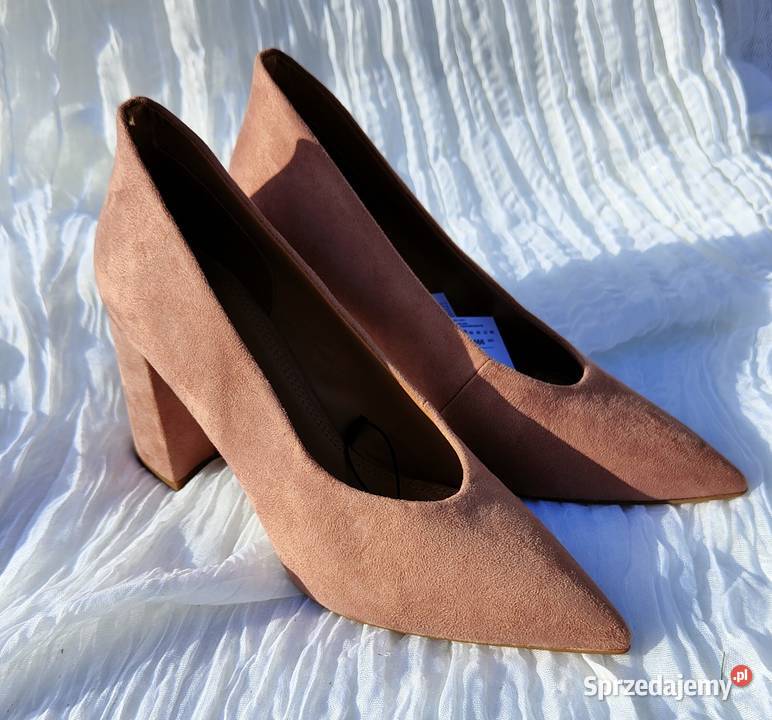 Wysokie buty Reserved 39 brudny róż słupek na Szczecin