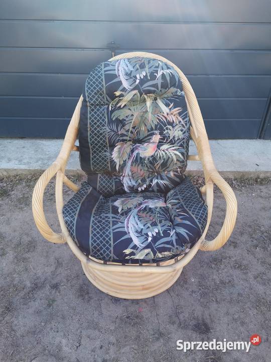 Fotel bujanoobrotowy ratanowy Aleksandrów Łódzki