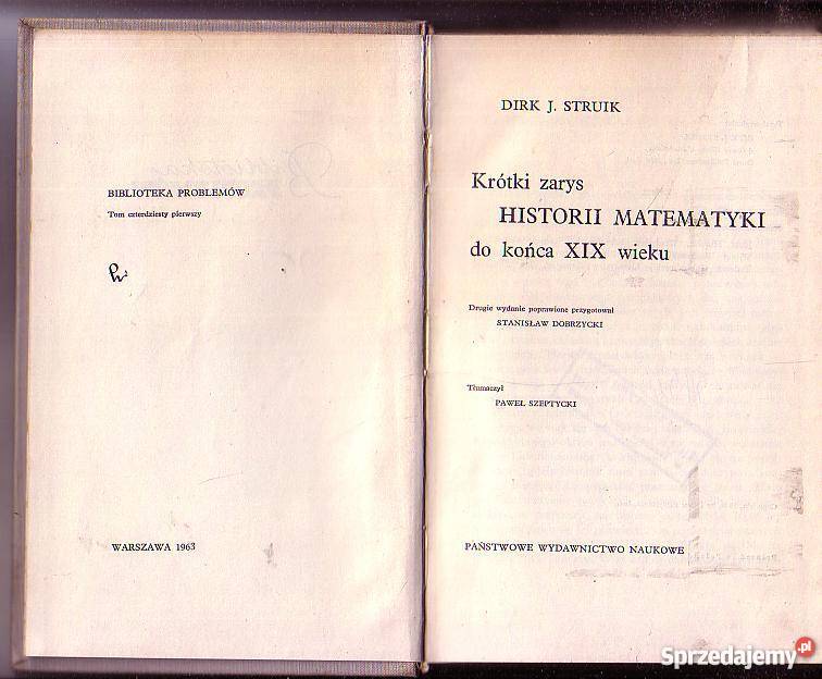 8555 KROTKI ZARYS HISTORII MATEMATYKI DO KOŃCA