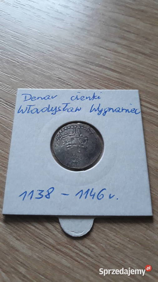 Denar cienki Władysław Wygnaniec 11381146 Konin