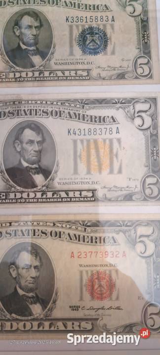 banknoty 5 dolarów usa Warszawa