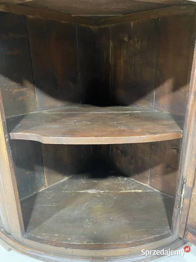 Rustykalna dębowa szafka narożna XIXXX w antyk Antyki, Sztuka, Kolekcje Budno sprzedam