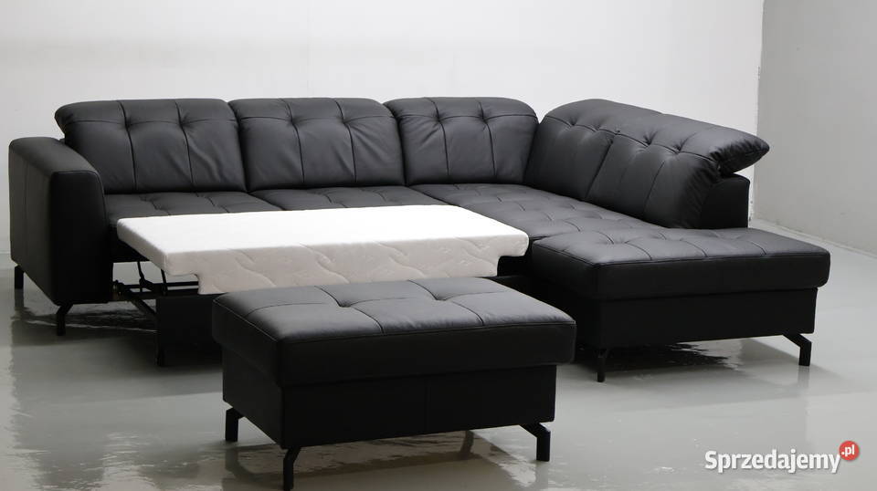 TAL SKÓRA NATURALNA NAROŻNIK funkcja spania PUFA Narożniki Poznań