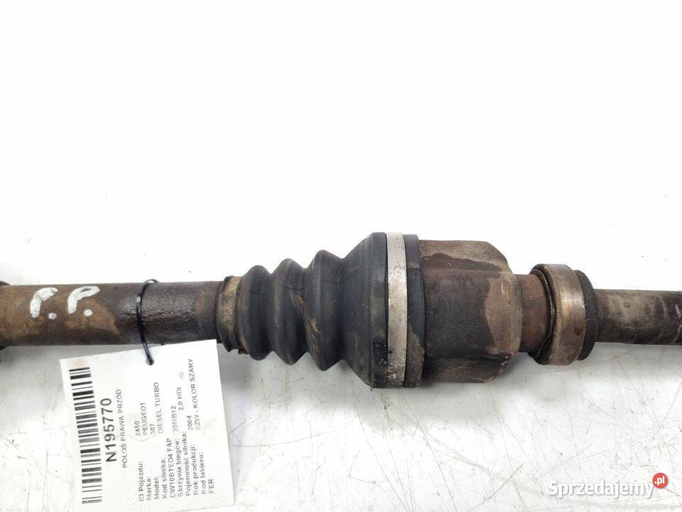 PÓŁOŚ PRAWA PRZÓD PEUGEOT 307