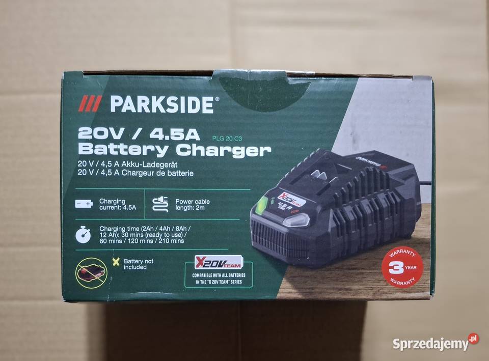 Szybka ładowarka PARKSIDE PLG 20 C3 45A sprzedam