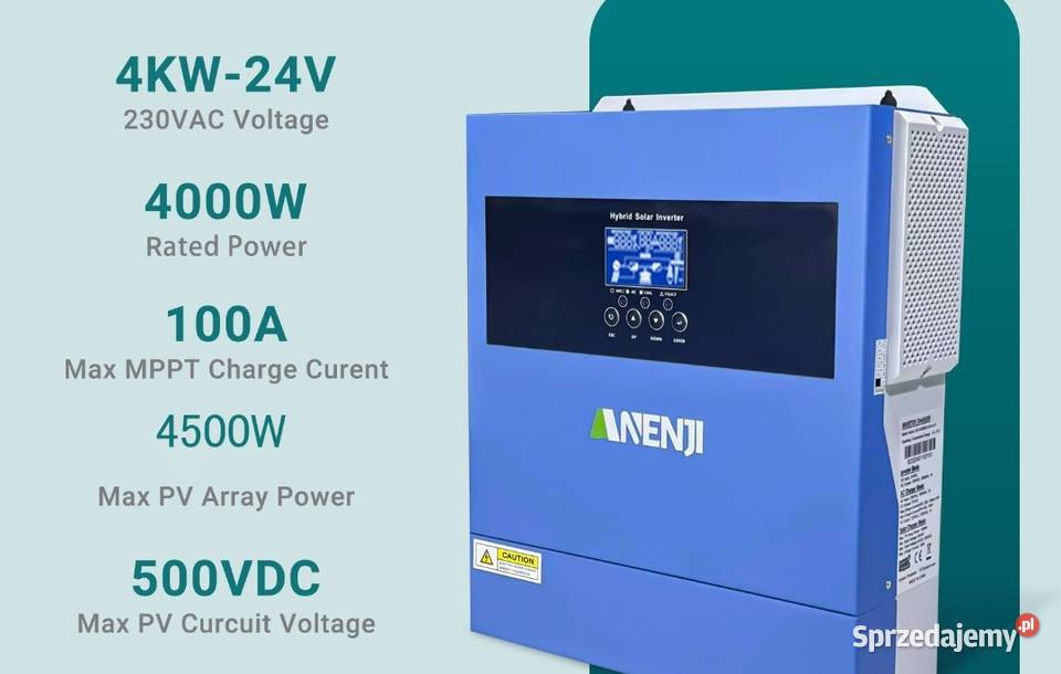 Magazyn energii 24v 8kwh falownik 4kw zestaw Żory