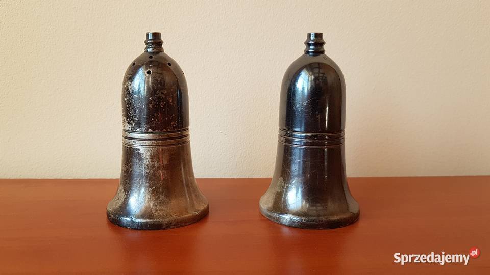 Stara sygnowana platerowana solniczka i Dąbrowa Górnicza