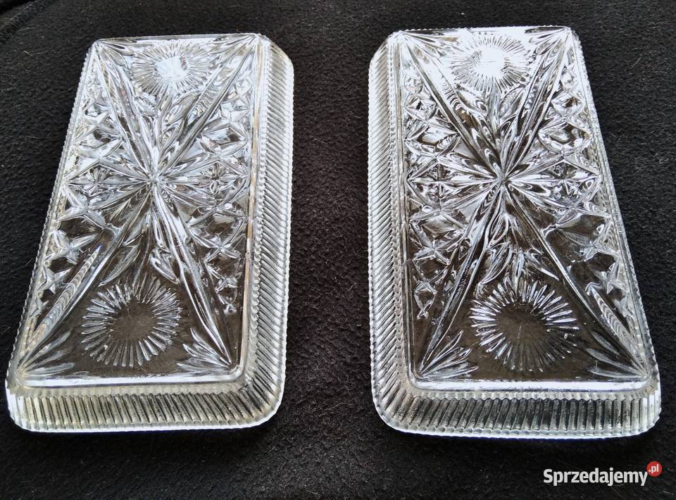 Stare salaterki półmiski rżnięte Ząbkowice PRL Gdańsk