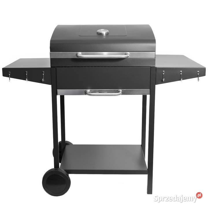 Duży grill węglowy ogrodowy ruszt z pokrywą Ogród Poznań
