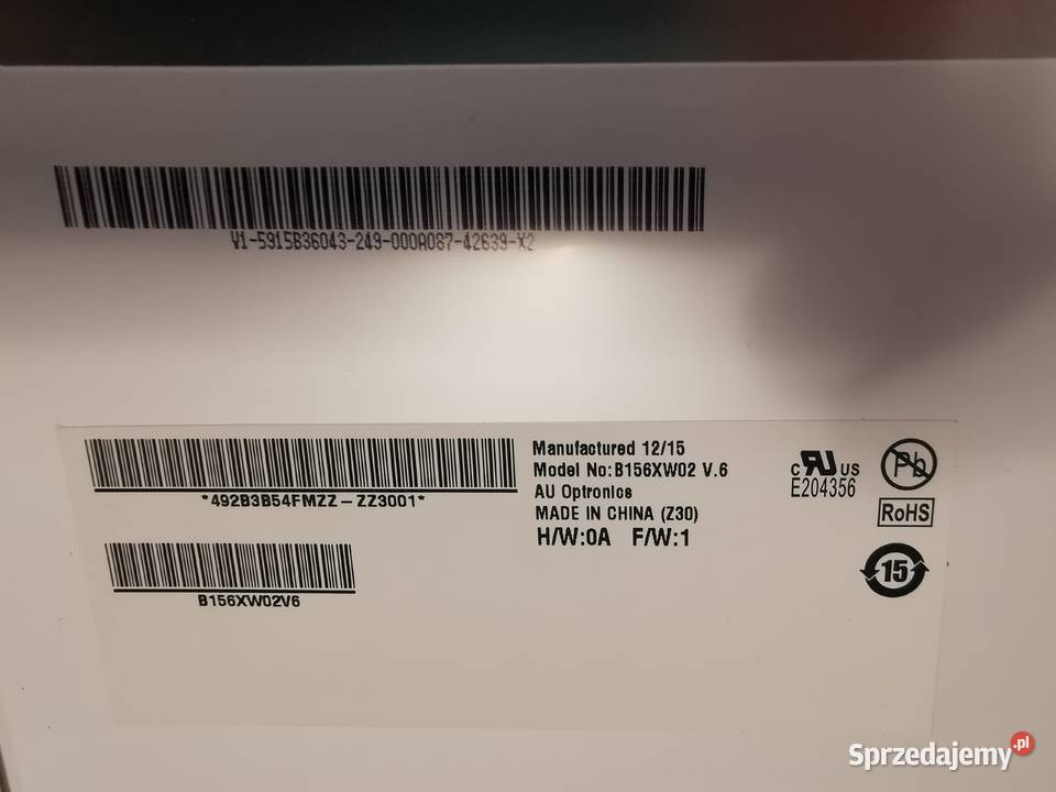 Matryca B156XW02 V6 AU Optronics Łódź