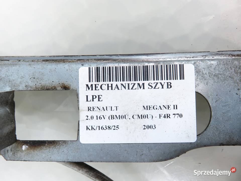 PODNOŚNIK SZYBY LEWY PRZEDNI RENAULT MEGANE II sprzedam