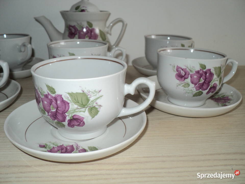 Nowy serwis kawowy 6 dzbanek i cukiernica warmińsko-mazurskie Ełk