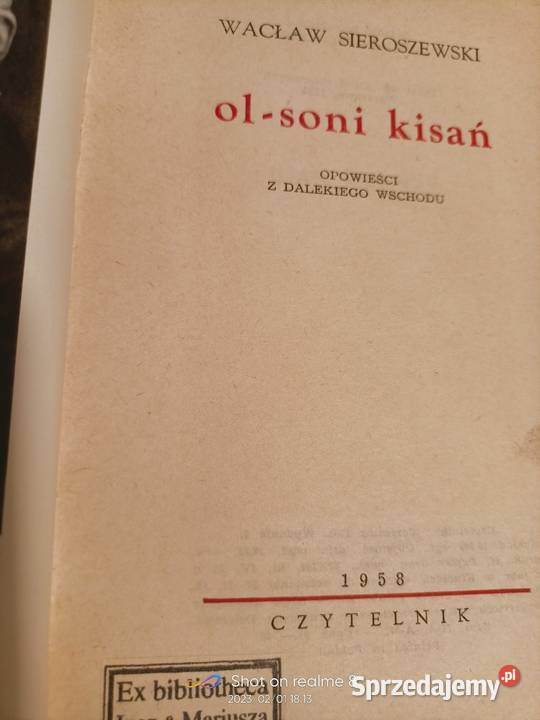 Soni kisoń Sieroszewskiego książki piękne twarda mazowieckie Warszawa