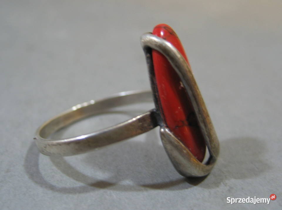 Pierscionek z Koralem Pokski Pierścionki mazowieckie Warszawa