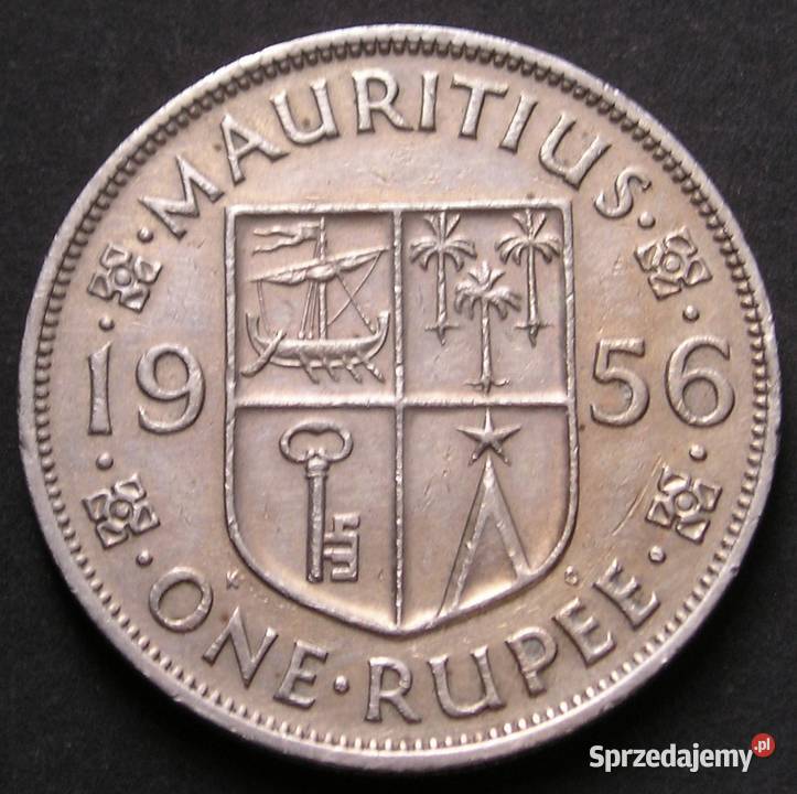 Mauritius 1 rupee 1956 Elżbieta II Łódź