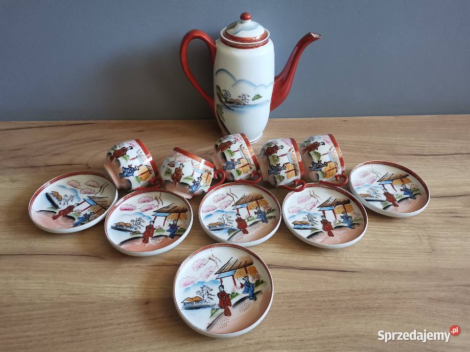 Stara porcelana japońska Kutani trzy Gejsze Porcelana i szkło Katowice