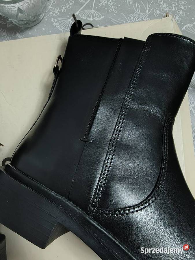 Botki sztyblety Lasocki nowe rozmiar 37 czarne 24cm łódzkie Wieluń sprzedam
