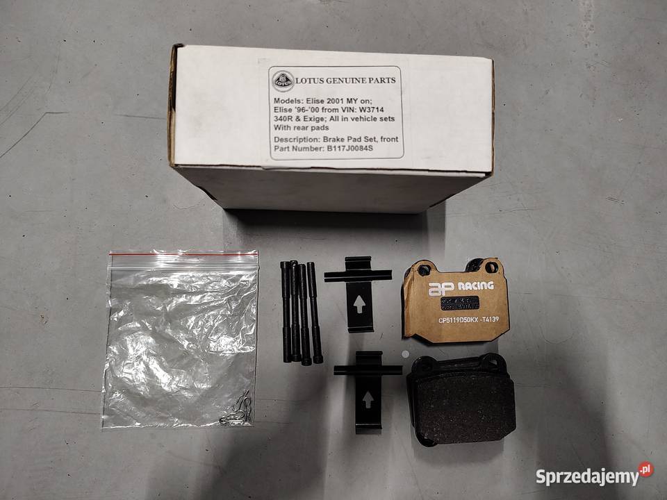 Komplet klocków hamulcowych Lotus Elise osobowe Warszawa