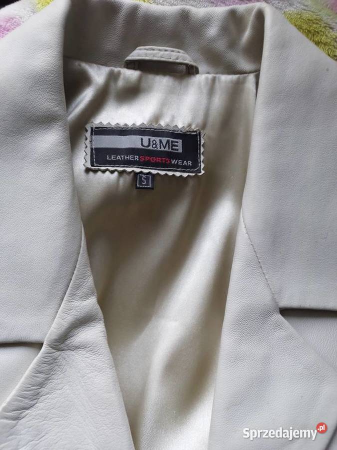 Marynarka skórzana biała SM skóra naturalna Wrocław