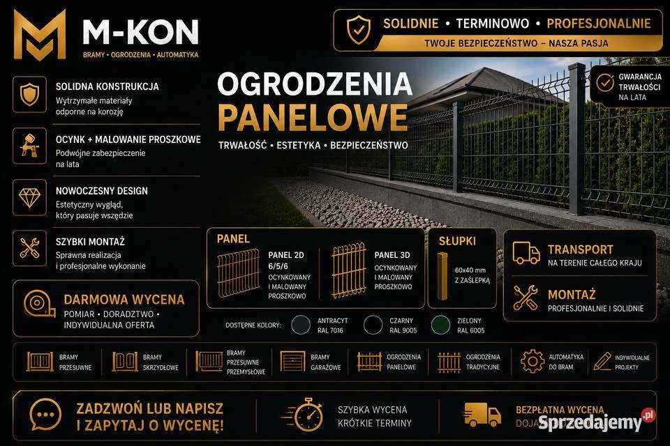Ogrodzenie Panelowe 3D Mińsk Mazowiecki