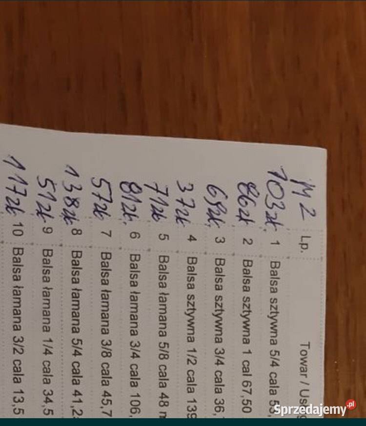Balsa łamana i sztywna różne grubości Pyskowice