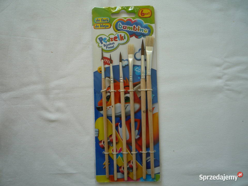 Bambino Pędzle Pędzelki Szkolne Zestaw 6 Artykuły szkolne Szczecin