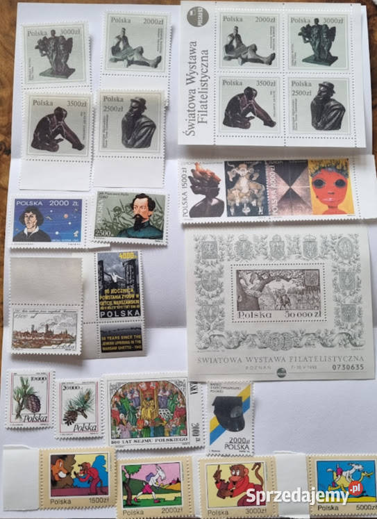 Znaczki pocztowe 19921993 czyste Filatelistyka Zielona Góra