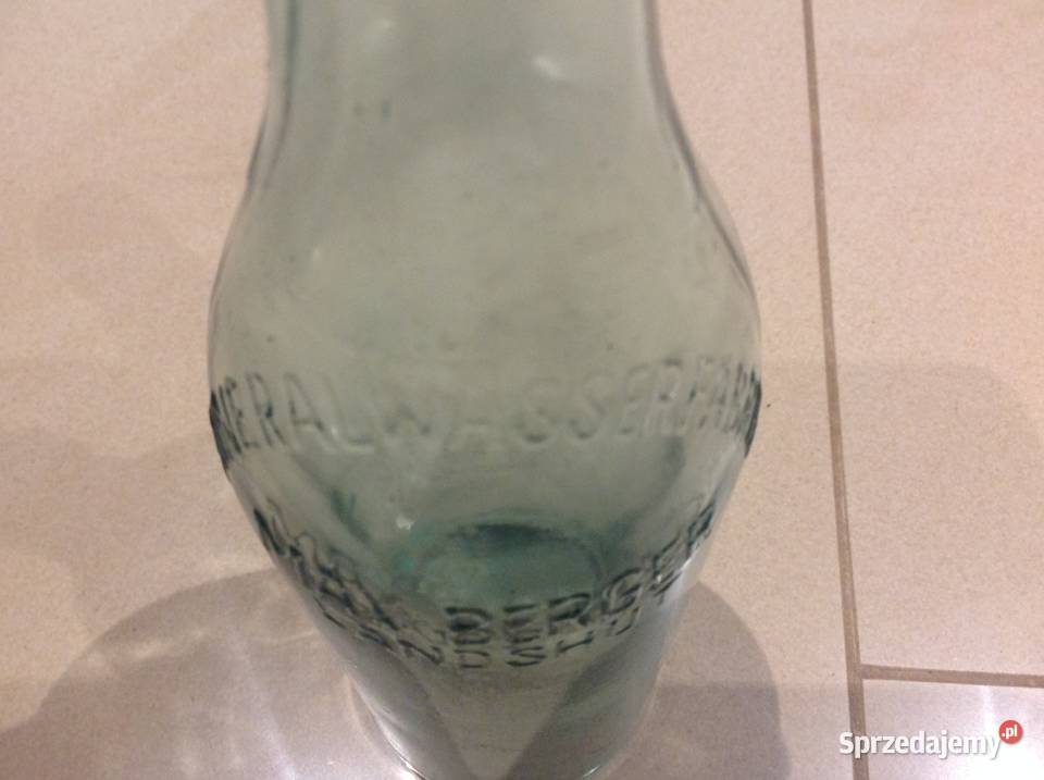Stara Butelka Szklana MINERALWASSERFABRIK BERGER lubuskie Nowa Sól