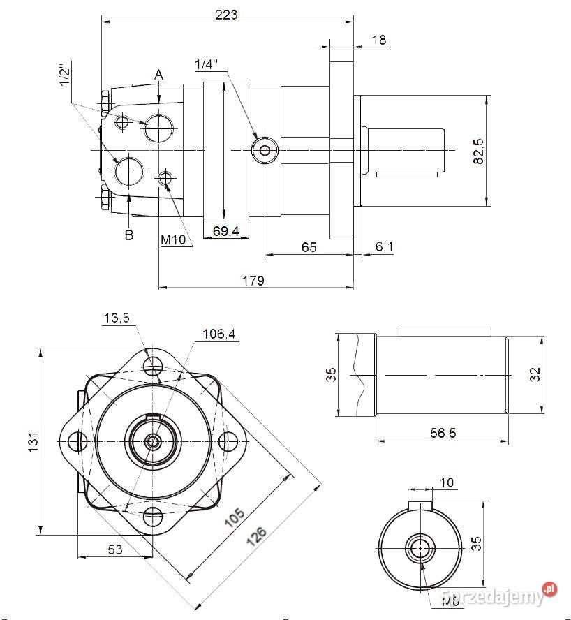 Silnik Hydrauliczny 400 3 GR3 MOCOWANIE TULEJA kujawsko-pomorskie